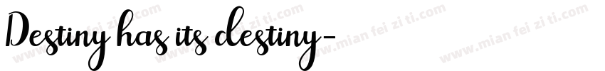 Destiny has its destiny字体转换